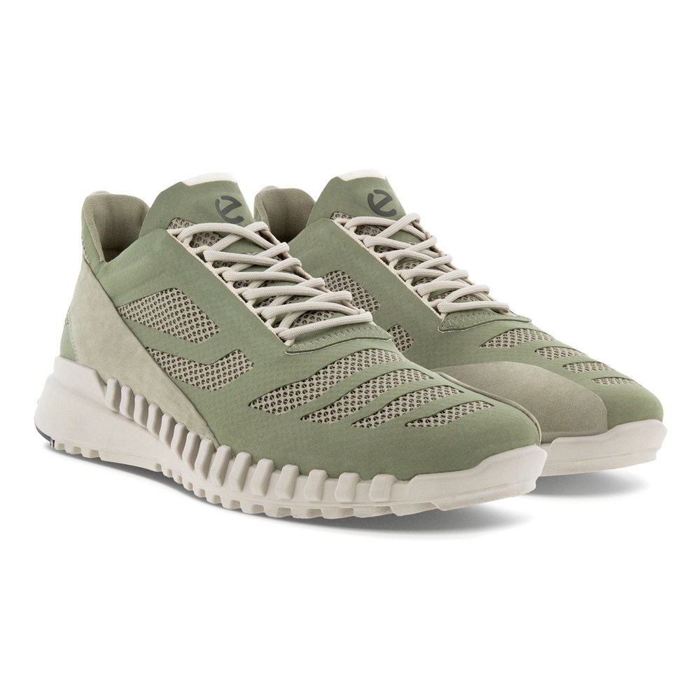 ECCO Mens Sneakers Olive - Zipflex Low Tex - MXF-631429